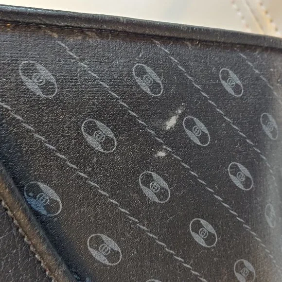 GUCCI VINTAGE Accessory Collection Convertible Envelope Clutch Purse Navy - Picture 14 of 16